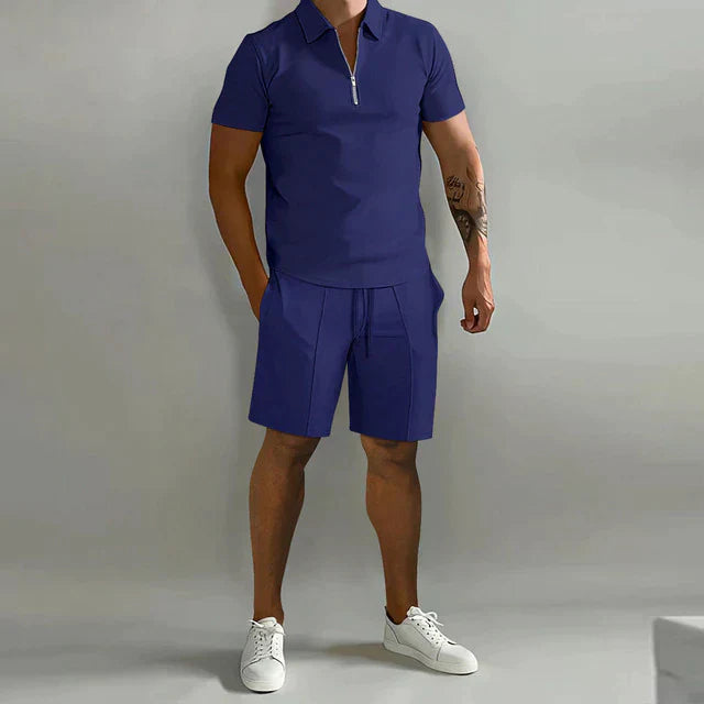 Lorenzo Two-Piece Set | Luxury Polo and Shorts Edition Set for Men