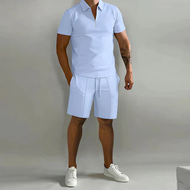 Lorenzo Two-Piece Set | Luxury Polo and Shorts Edition Set for Men