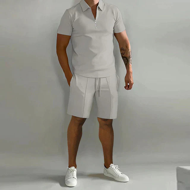 Lorenzo Two-Piece Set | Luxury Polo and Shorts Edition Set for Men