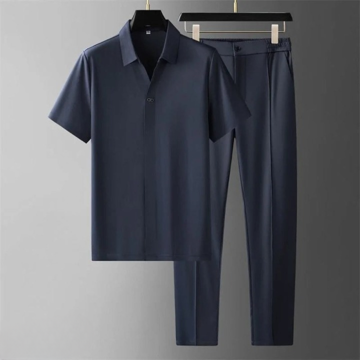 Men's Luxury Two-Piece Polo & Pants Set - Stylish, Comfortable & Edition