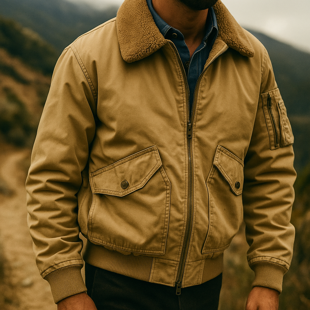 Men's Heritage Bomber Jacket Trucker Fleece Inner