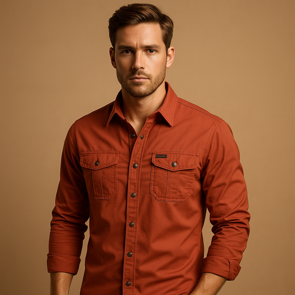 Organic Cargo Shirt Blouse with Pockets for Men | Dorian