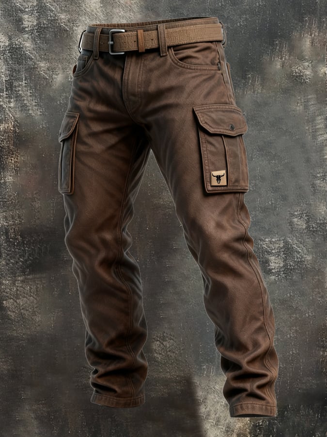 Vladan Men's Multi-Pocket Trousers | Utility Brown Cargo Edition