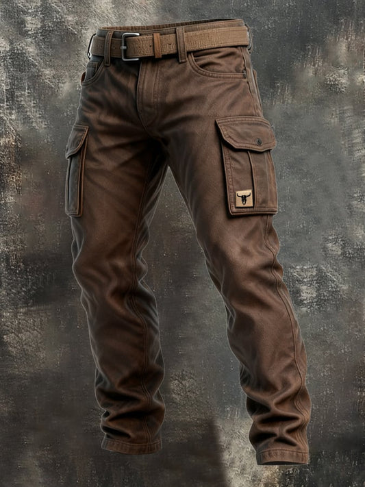 Vladan Men's Multi-Pocket Trousers | Utility Brown Cargo Edition