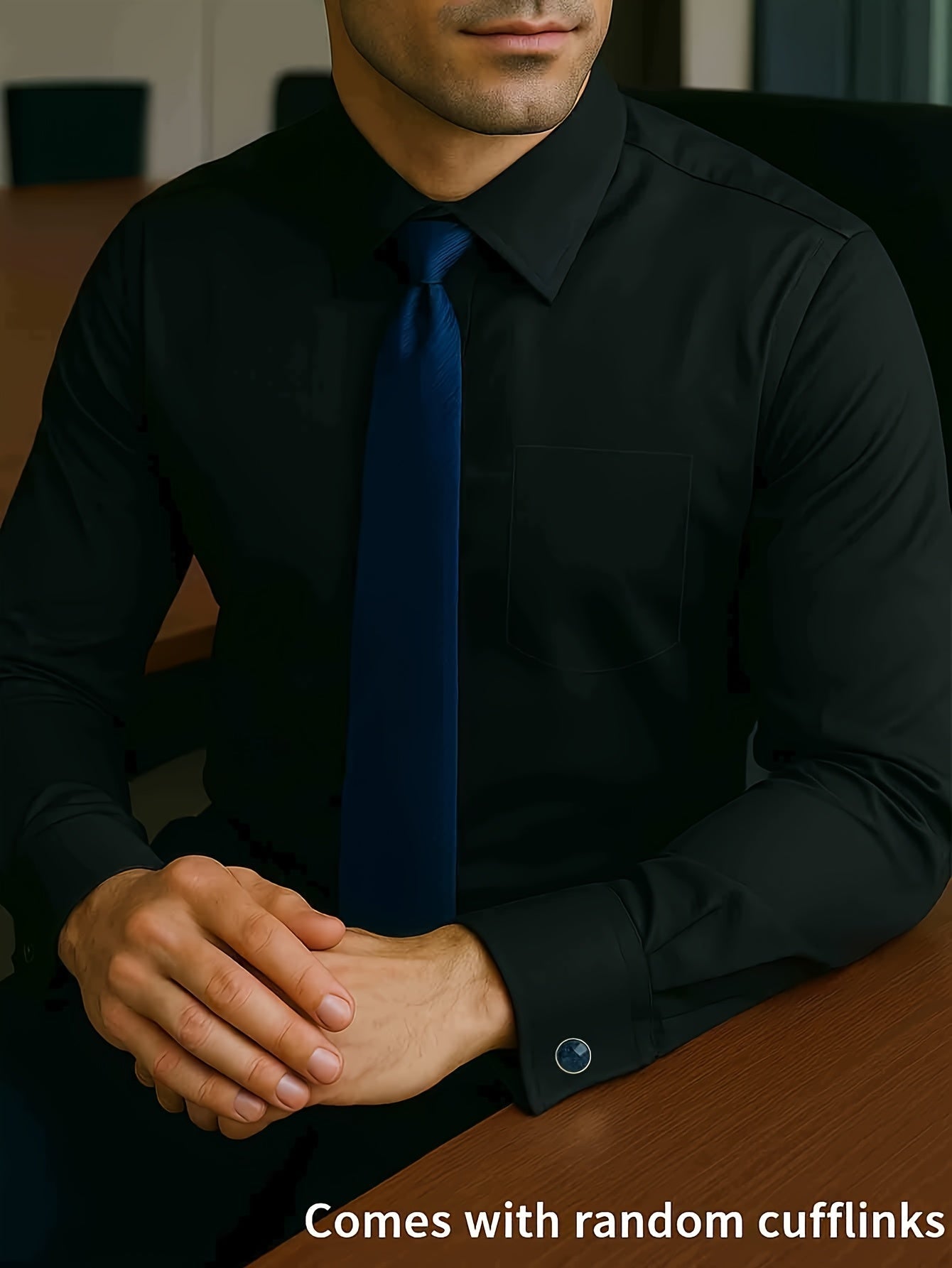 Men's French Cuff Dress Striped Shirt Blouse | Double Cuff Elevated Business Shirt