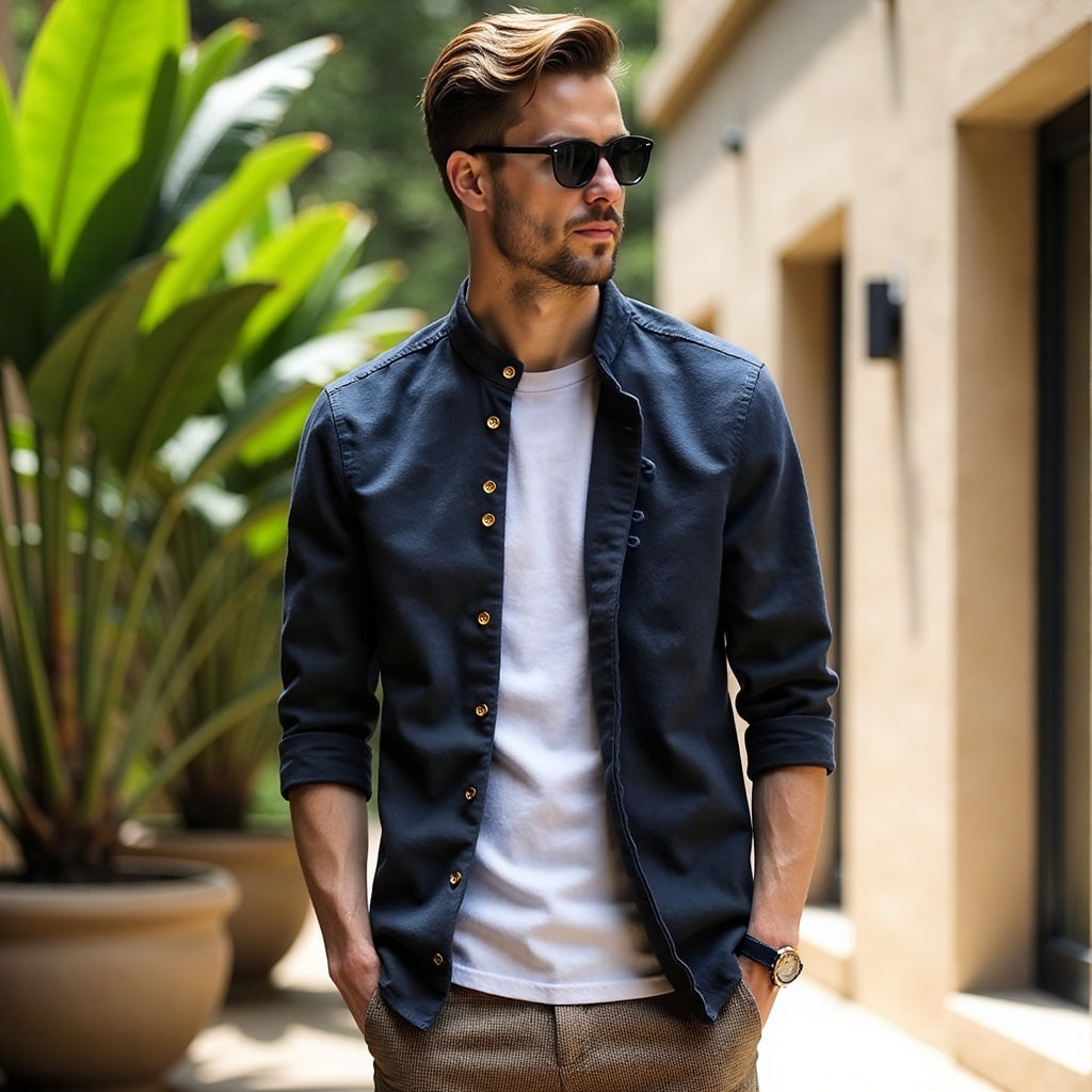 Katana Japanese Shirt for Men - Contemporary Fit with Traditional Edge