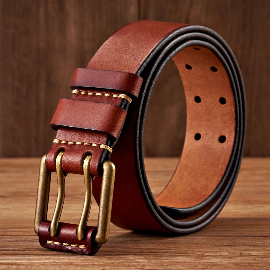 The Lancaster Belt - Double-Pin Vintage Genuine Design