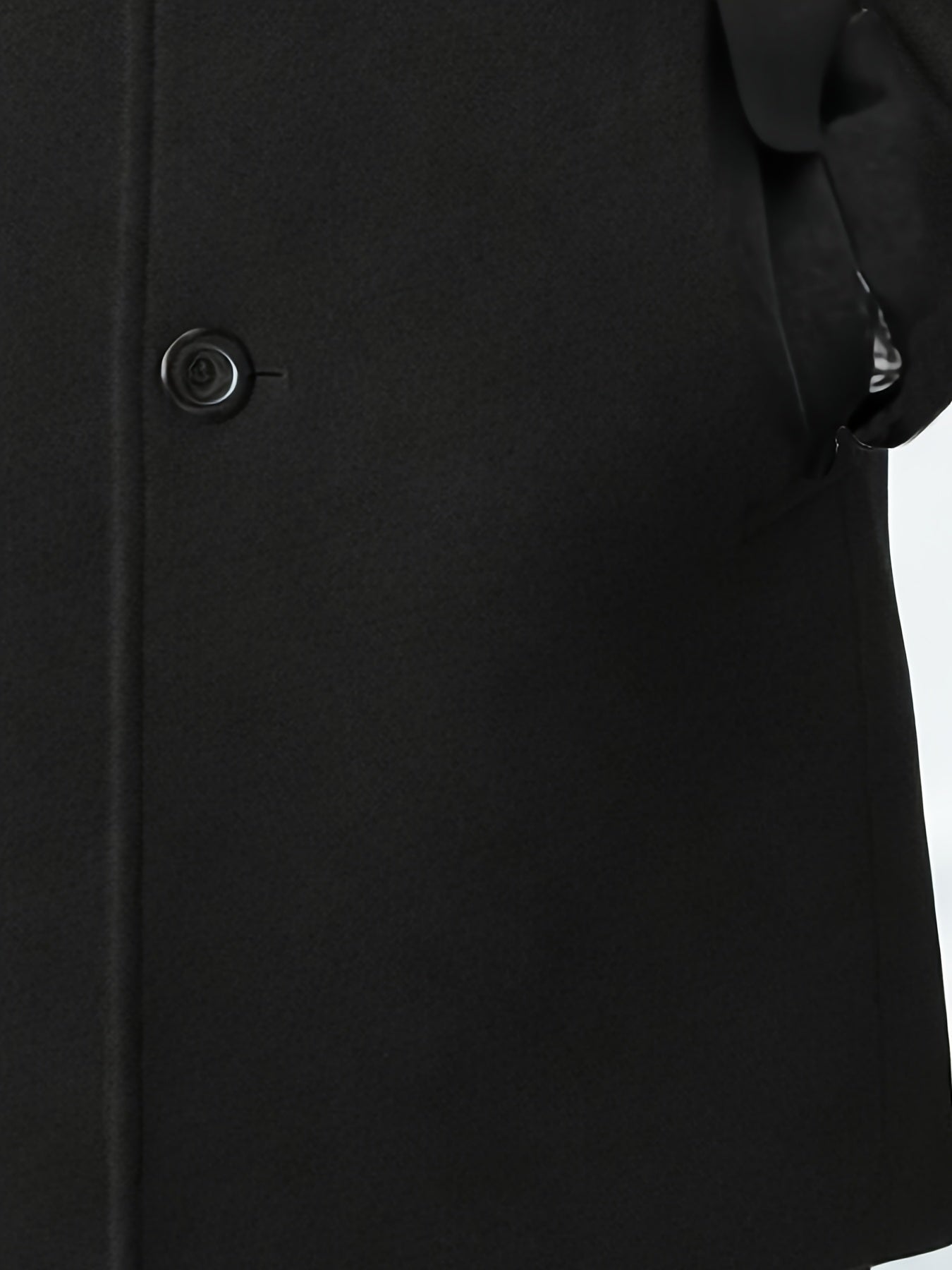 Men's Black Light Business Mid-Length Trench Coat for Autumn and Winter - British Edition