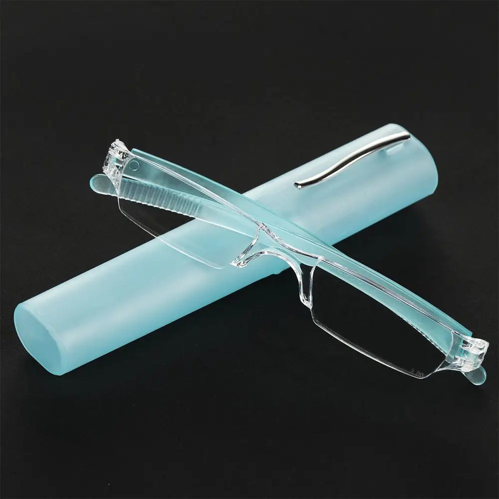 Elegant Ultra-Thin Reading Glasses with Metal Frame Portable Edition