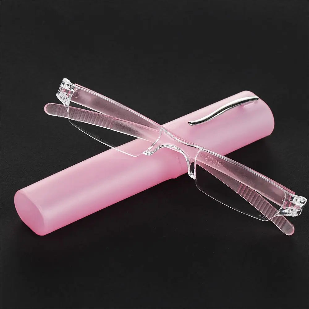 Elegant Ultra-Thin Reading Glasses with Metal Frame Portable Edition