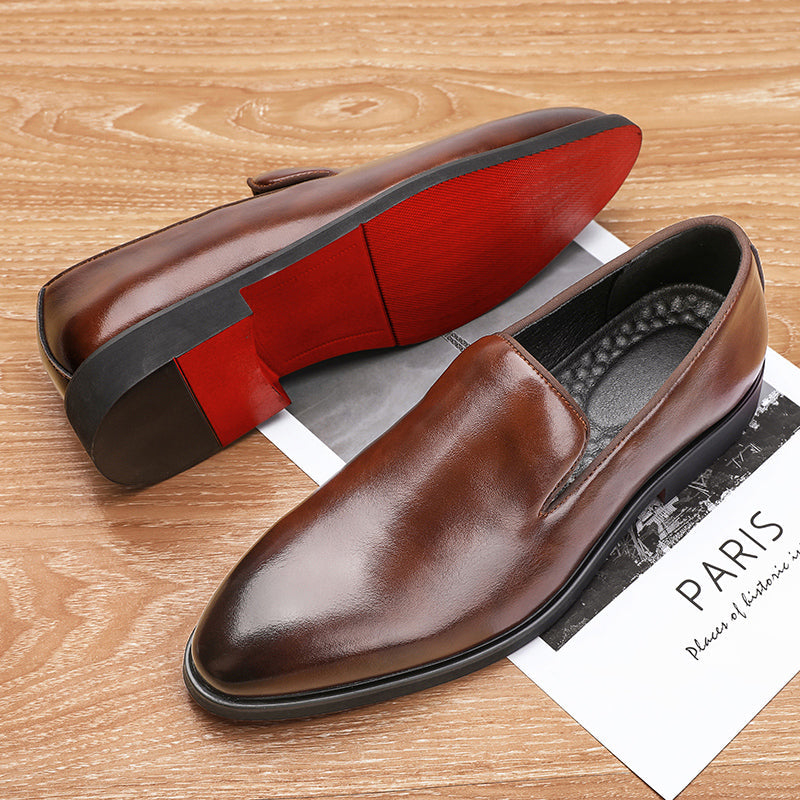Red Bottom Heritage Supportive Orthopedic Sole Leather Loafers