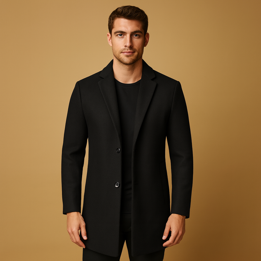 Men's Long Trench Coat | Two-Button Heritage Overcoat
