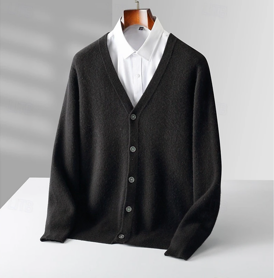 Victor | Men's Merino Button Cardigan Vest