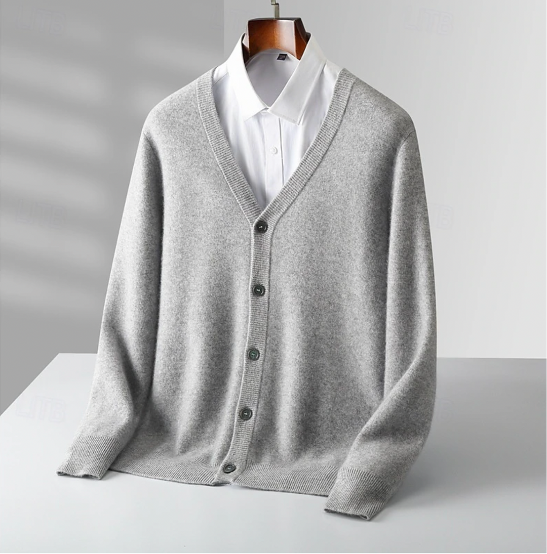 Victor | Men's Merino Button Cardigan Vest