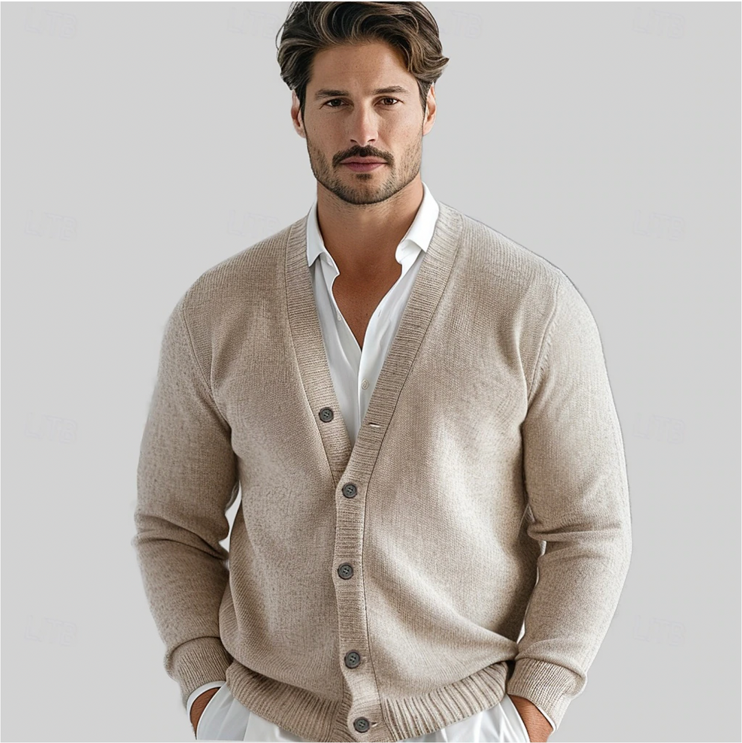 Victor | Men's Merino Button Cardigan Vest
