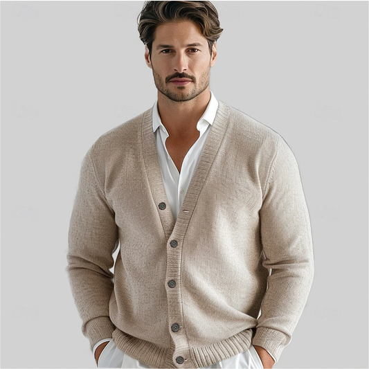 Victor | Men's Merino Button Cardigan Vest