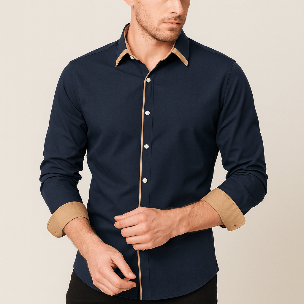 Mens Button Flex Classy Blouse