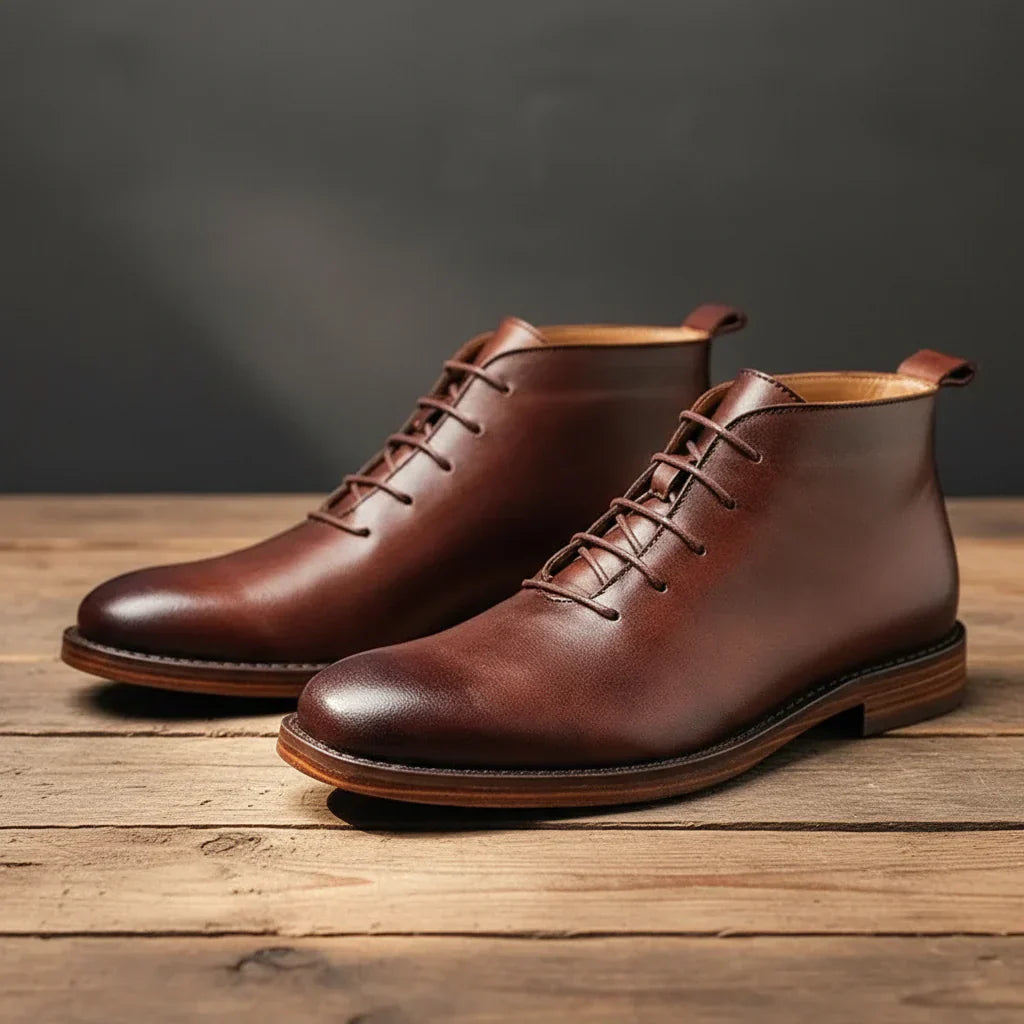 Robbin - Hand-Finished Genuine Genuine Ankle Boots for Men