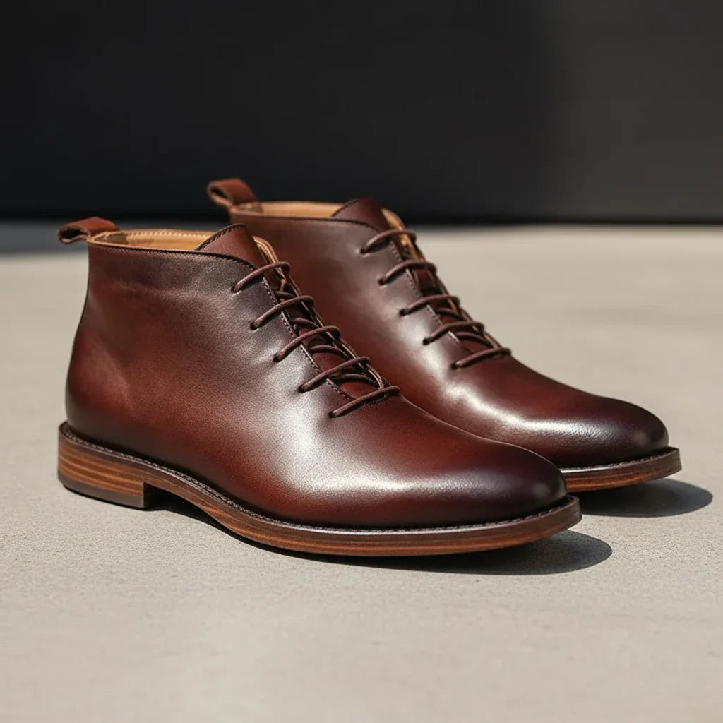 Robbin - Hand-Finished Genuine Genuine Ankle Boots for Men