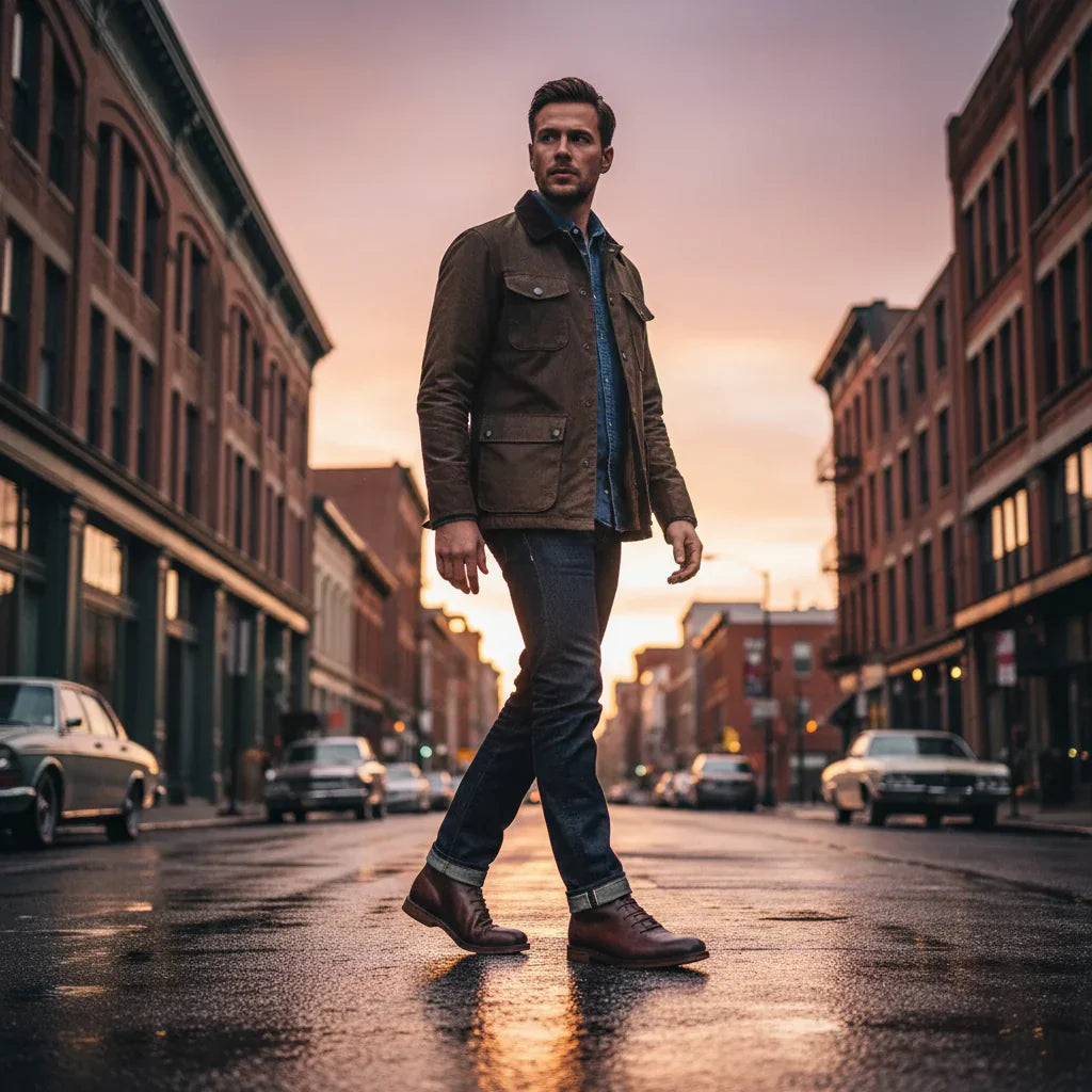Robbin - Hand-Finished Genuine Genuine Ankle Boots for Men