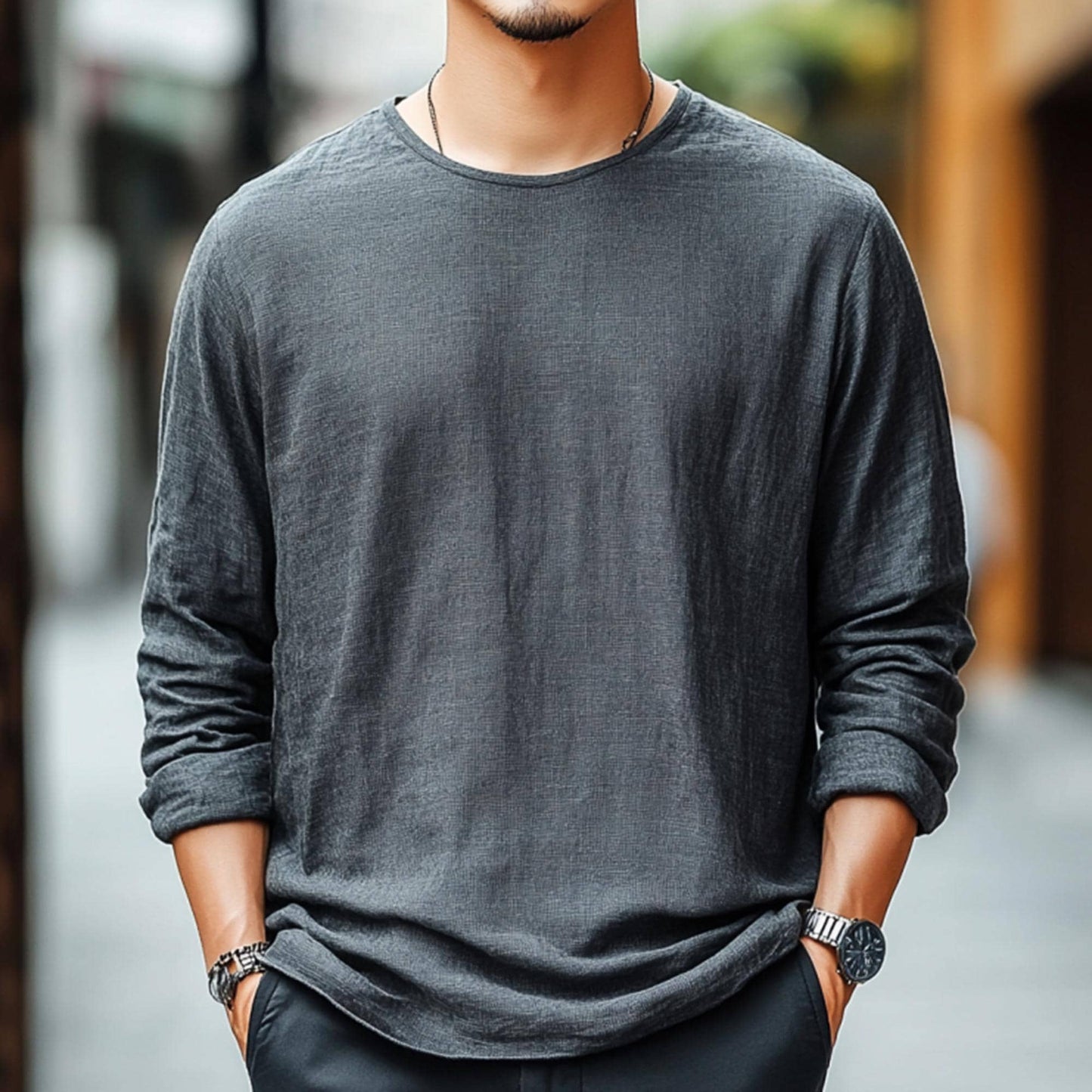 Pure Breezy Long Sleeve Shirt Lightweight Casual Menswear