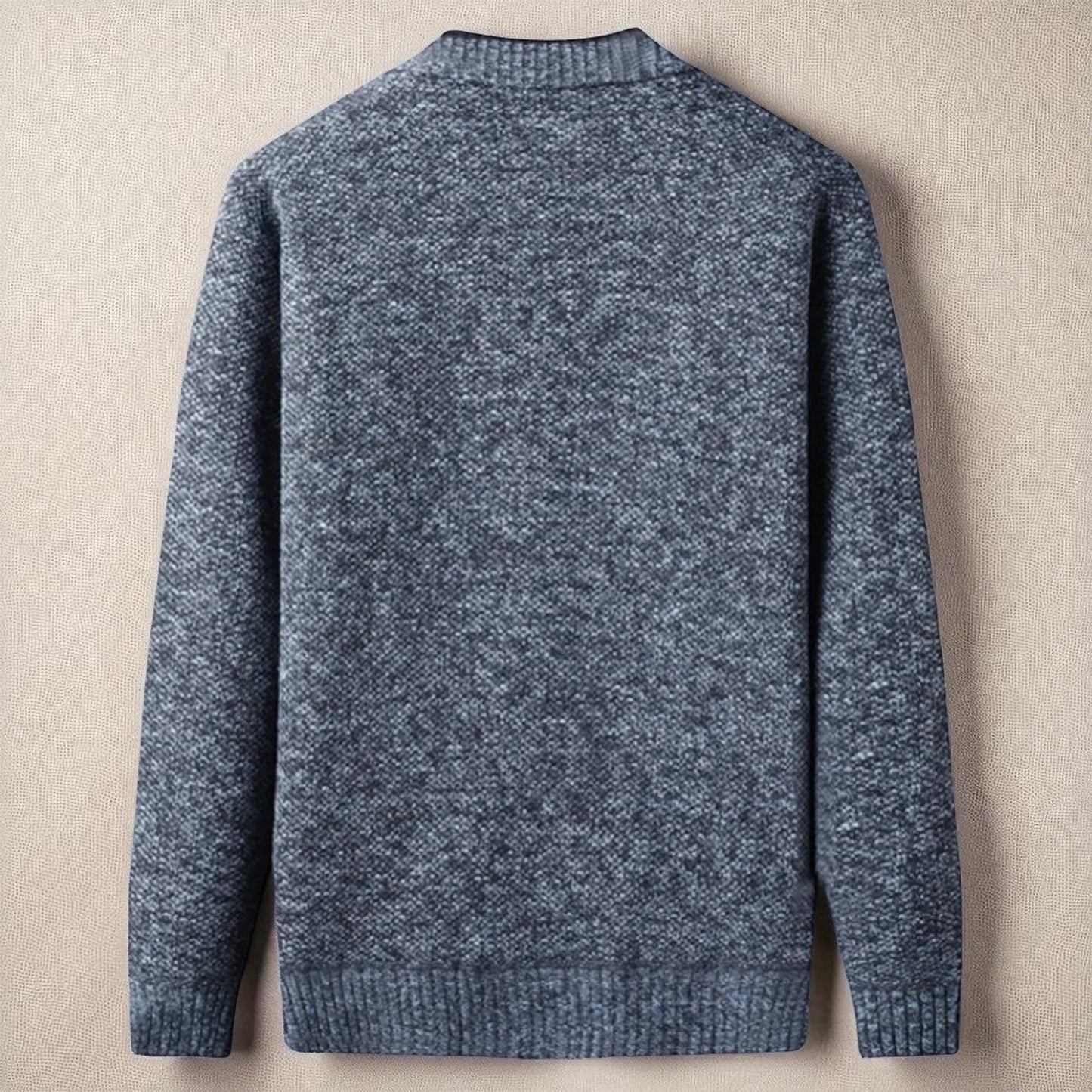 Men's Textured Knit Cardigan - Organic Blend Button-Up Design