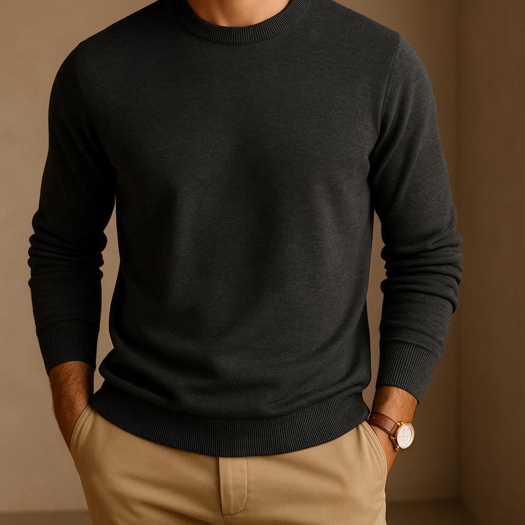 Men's Crew Neck Sweater - Minimalist Edition