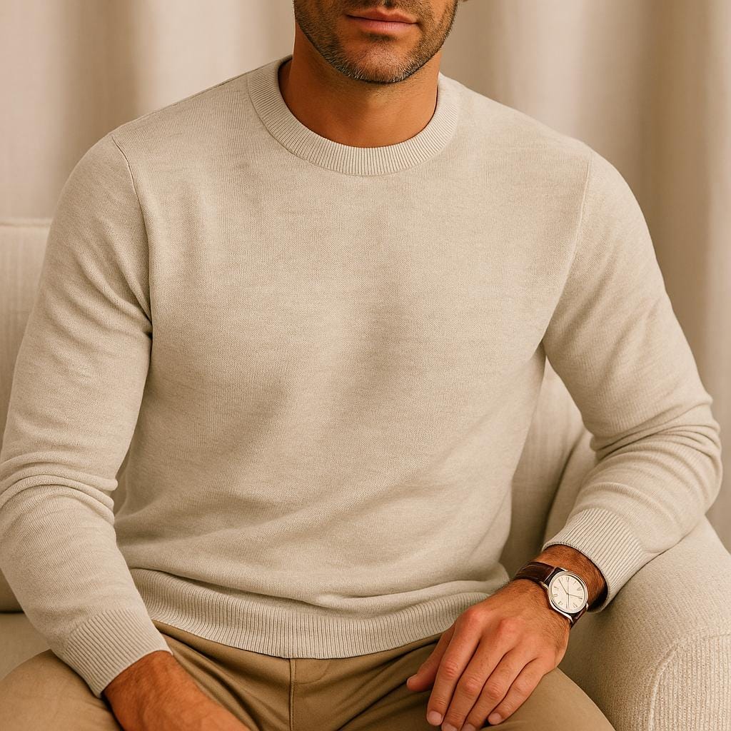 Men's Crew Neck Sweater - Minimalist Edition