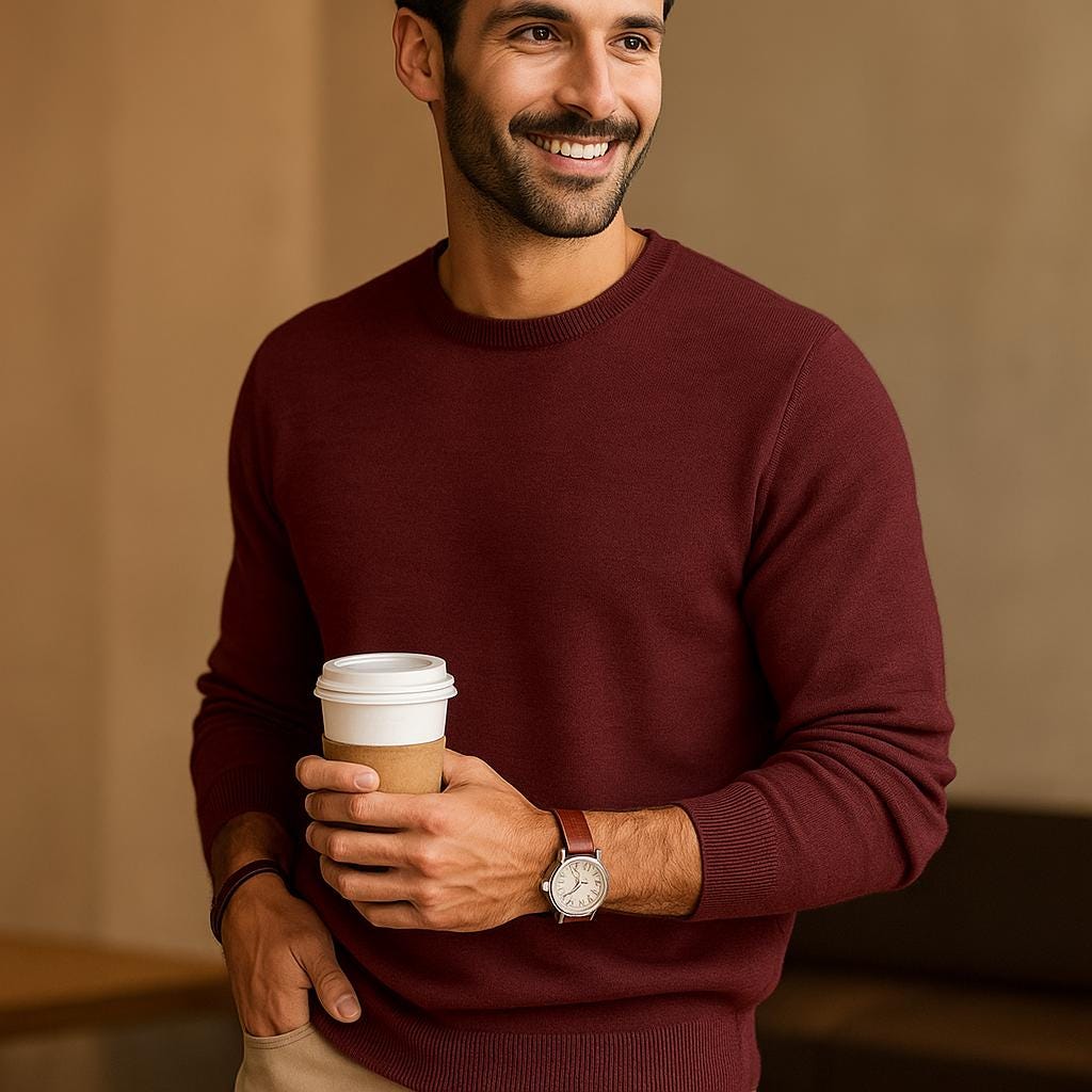 Men's Crew Neck Sweater - Minimalist Edition