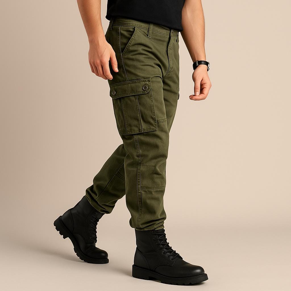 Men's Cargo Pants - Structured Utility Design Edition