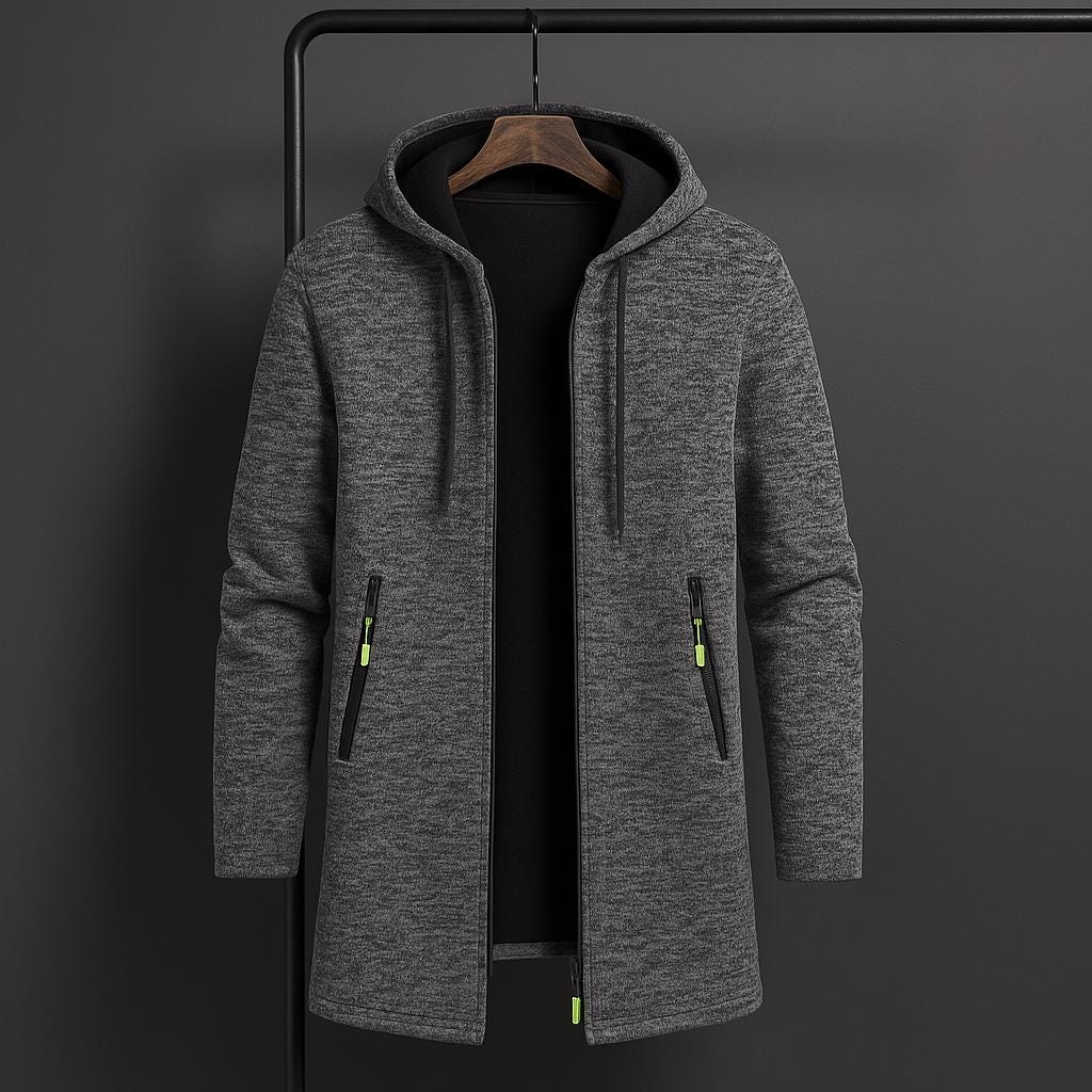 Men's Fleece-Lined Hooded ZIppered Jacket | Winter Sport Edition