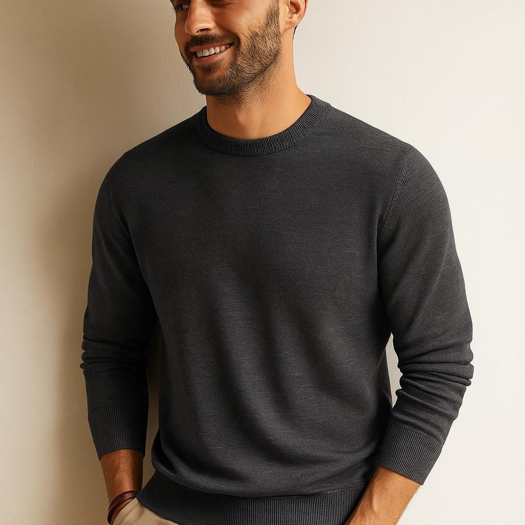 Men's Crew Neck Sweater - Minimalist Edition
