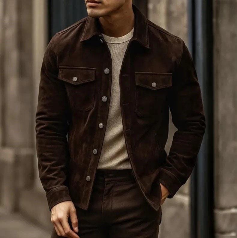 Men's Button Up Trucker Jacket - Western-Inspired Edition