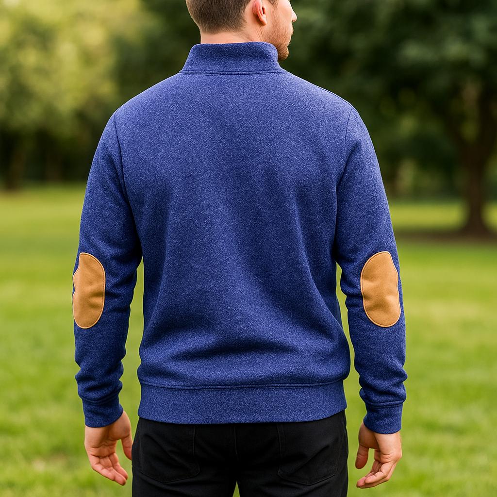 Men's Button-Collar Pullover - Long Sleeve Everyday Design Sweater