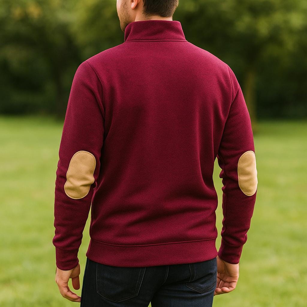 Men's Button-Collar Pullover - Long Sleeve Everyday Design Sweater