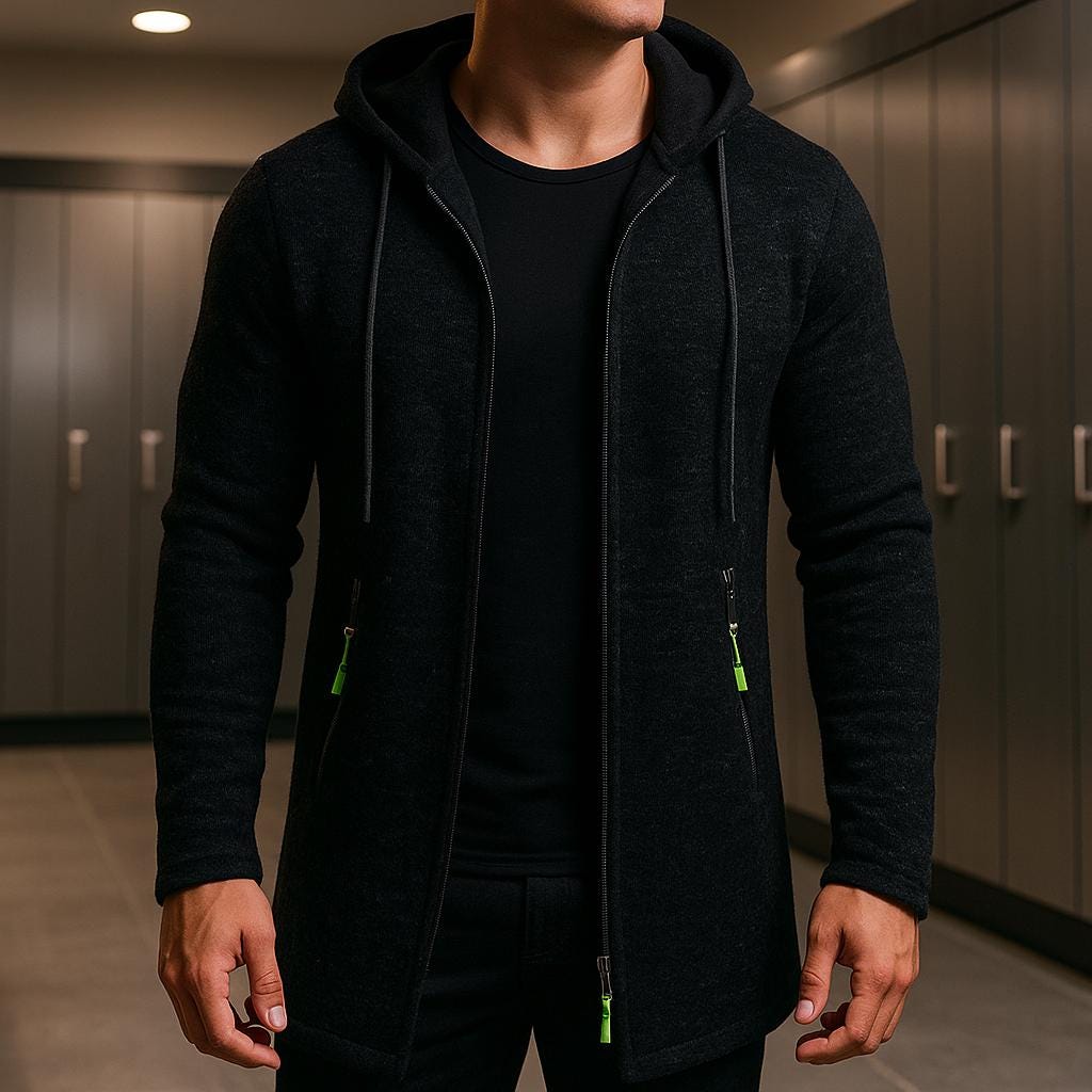Men's Fleece-Lined Hooded ZIppered Jacket | Winter Sport Edition