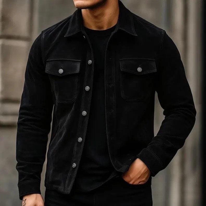 Men's Button Up Trucker Jacket - Western-Inspired Edition
