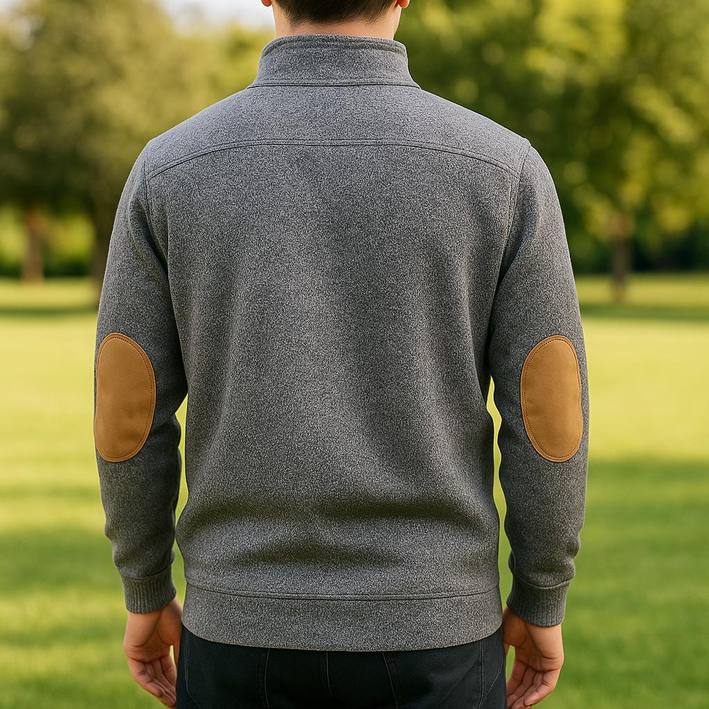 Men's Button-Collar Pullover - Long Sleeve Everyday Design Sweater