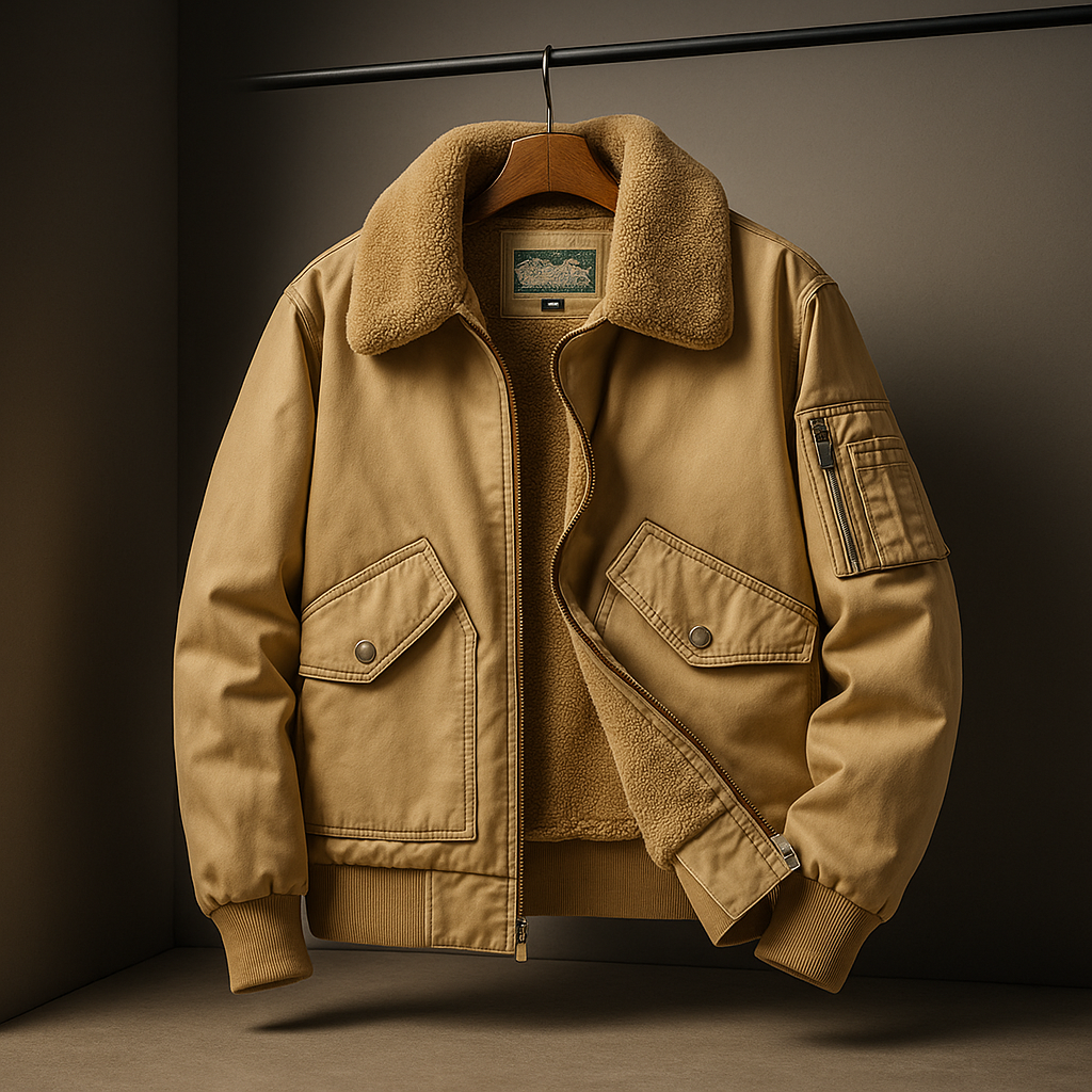 Men's Heritage Bomber Jacket Trucker Fleece Inner