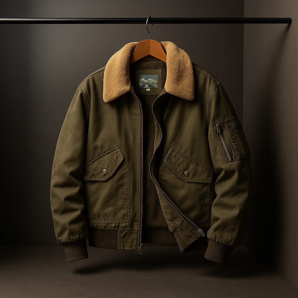 Men's Heritage Bomber Jacket Trucker Fleece Inner
