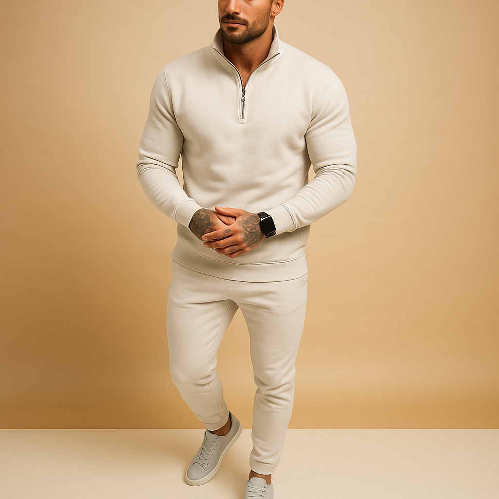 Men's Tracksuit with Half-Zip Sweatshirt and Edition