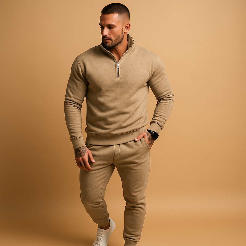 Men's Tracksuit with Half-Zip Sweatshirt and Edition