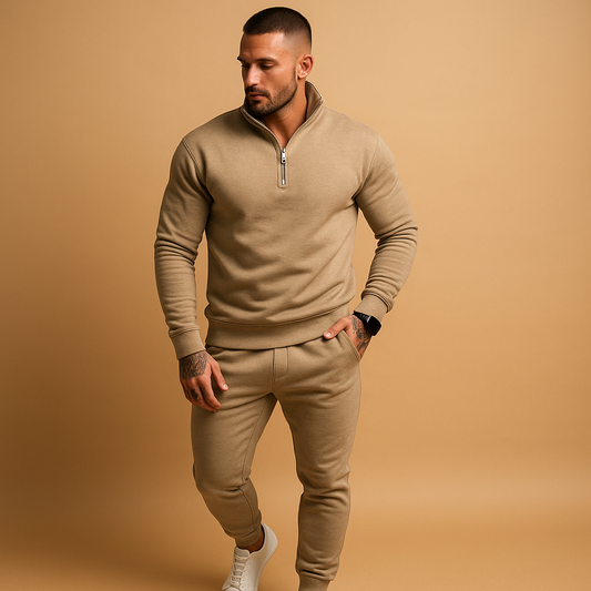 Men's Tracksuit with Half-Zip Sweatshirt and Edition
