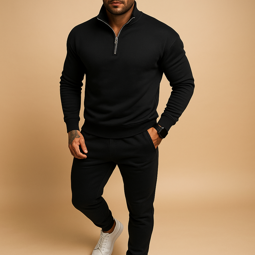 Men's Tracksuit with Half-Zip Sweatshirt and Edition