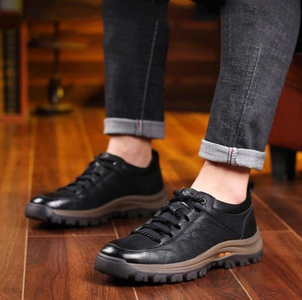 Men's Orthopaedic Genuine Shoes | Supportive Comfort Walking Shoes