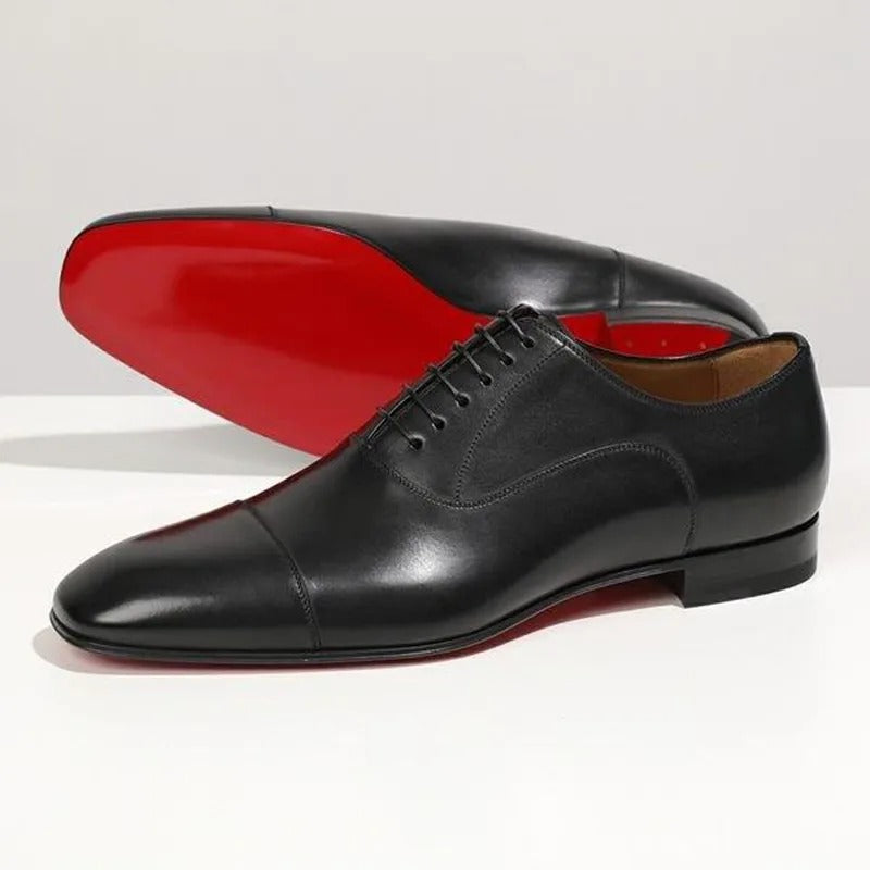 Luca Giordano Genuine Oxford Shoes Italian Red Sole