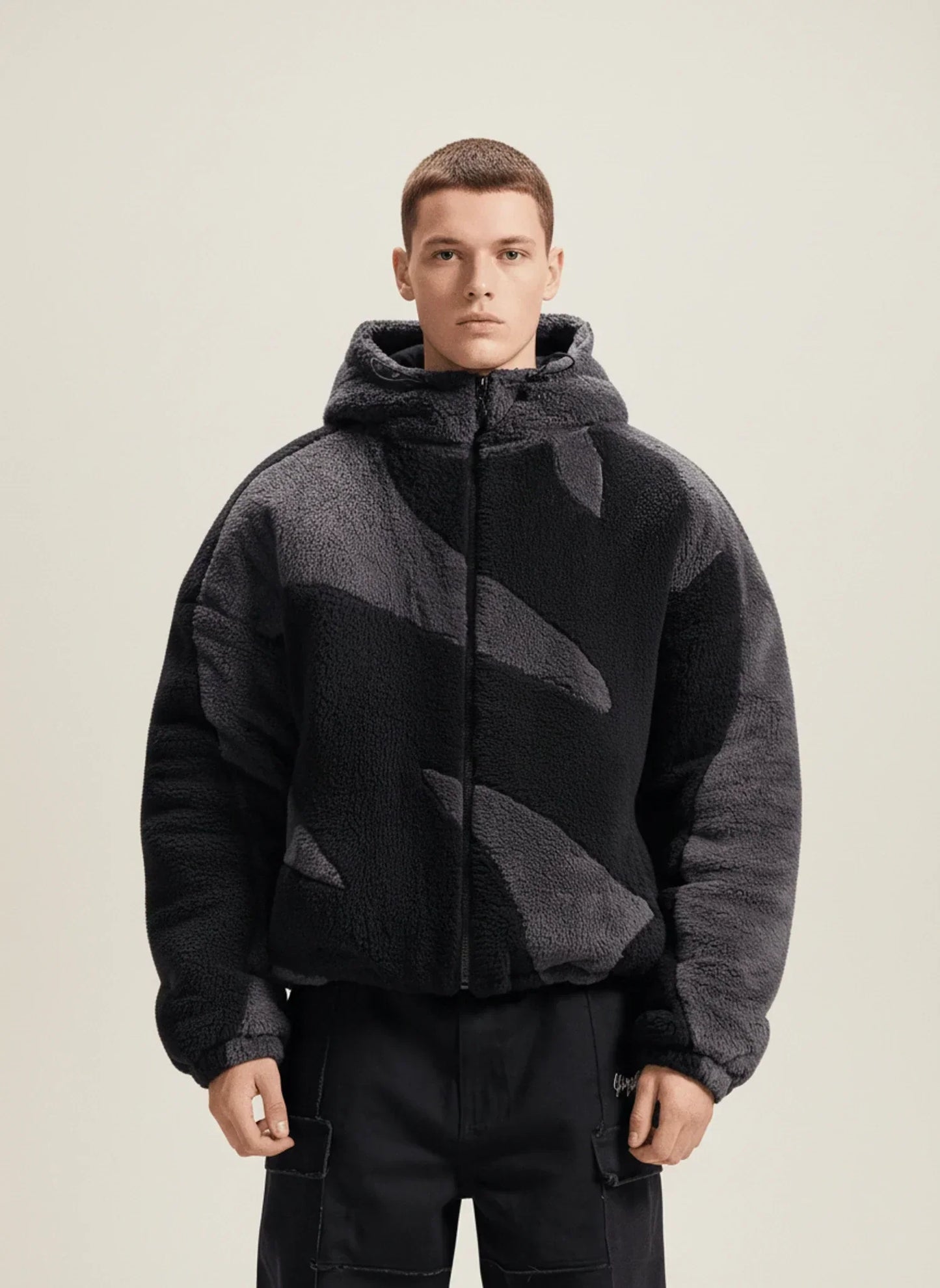 Men's Abstract Camo Fleece Hooded Zip Edition