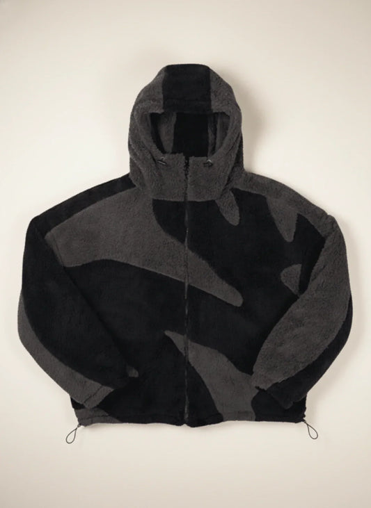 Men's Abstract Camo Fleece Hooded Zip Edition