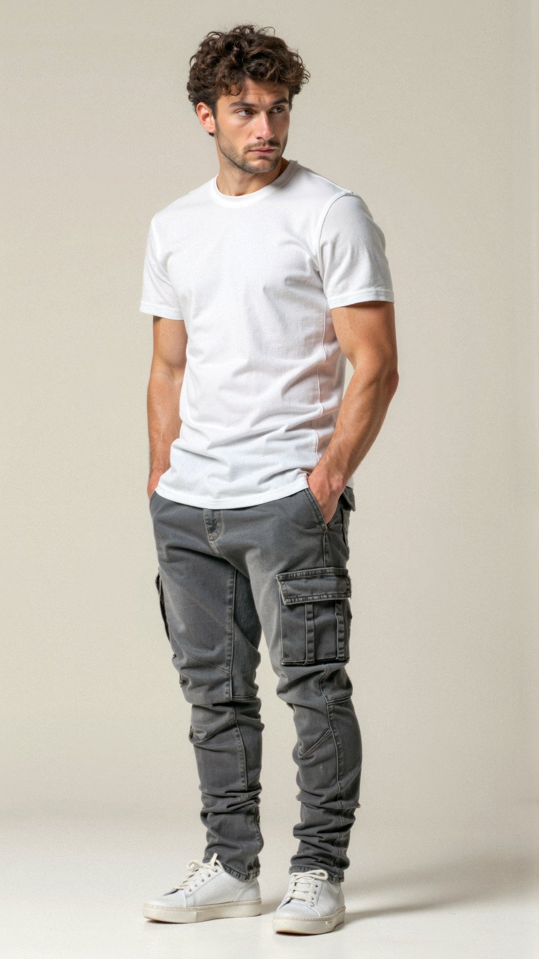 Flex Cargo Jeans for Men - Casual Denim Utility Style
