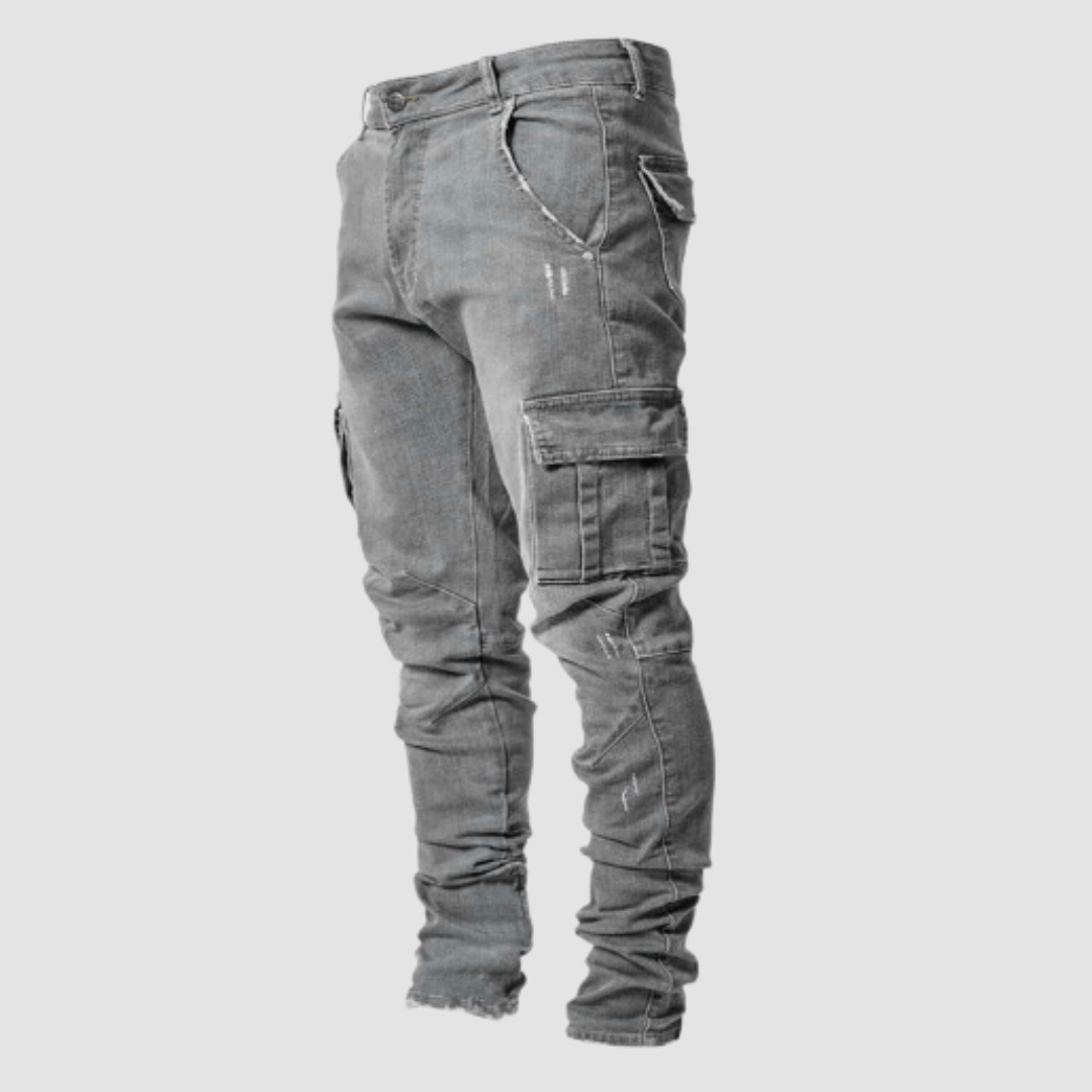 Flex Cargo Jeans for Men - Casual Denim Utility Style
